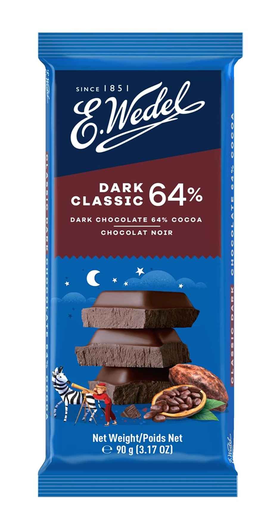 E.Wedel Dark Classic 64% Chocolate Cocoa